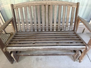 lot 410 image: Patio Glider Bench, Please Read Description