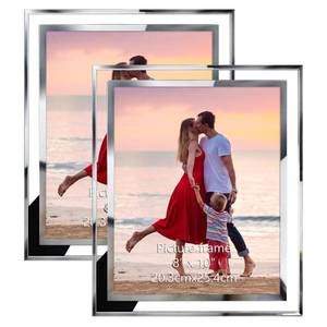 lot 1106 image: Giftgarden 8x10 Picture Frames Glass, 2 Pack Clear Photo Frame Vertical Horizontal Tabletop Standing