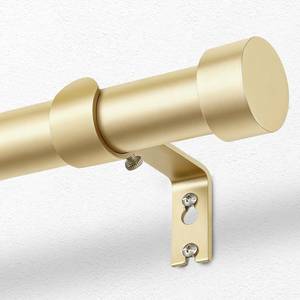 lot 1111 image: KAMANINA Gold Curtain Rod 32 to 58 Inch (2.6-4.8 Feet), 1 Inch Adjustable Heavy Duty Curtain Rods, Modern Decorative Drapery Rods with End Cap (32in-58in)