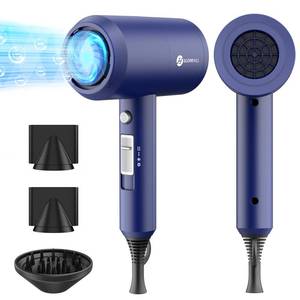 lot 1131 image: Slopehill Professional Ionic Hair Dryer, Powerful 1800W Fast Drying Low Noise Blow Dryer with 2 Concentrator Nozzle 1 Diffuser Attachments for Home Salon Travel (Prussian Blue)