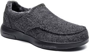lot 1134 image: Menfts Orthopedic Slippers Shoes with Arch Support Warm Casual Plantar Fasciitis Slip On Loafers for Walking, Winter Warm Slippers, Moccasin Indoor Outdoor Fuzzy Furry Shoes Black Size 11