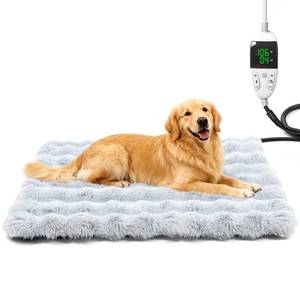 lot 1137 image: Littlo Kozytail Dog Heating Pad, Heated Dog Cat Bed with Smart Thermostat, 12 Temp Levels and 0-12H Timer, Large Pet Heating Pad with Plush Fleece Cover, Waterproof and Chew Resistant, 34x24in