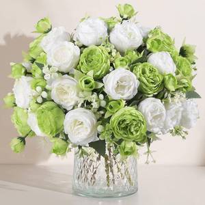 lot 1140 image: Luyue 8 Packs Peonies Artificial Flowers Faux Peony Bouquet Fake Peonies Flower for Vase Silk Peony Floral Arrangements for Table Centerpiece Wedding Decoration Indoor Home Decor
