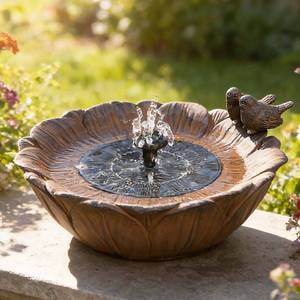 lot 1985 image: Solar Bird Bath Fountain,Sunflower with Resting Bird,Solar Powered with 3 Nozzles,Outdoor Garden Bird Bath,Solar Water Fountain for Bird Bath,Hummingbird Bird Bath for Outdoor