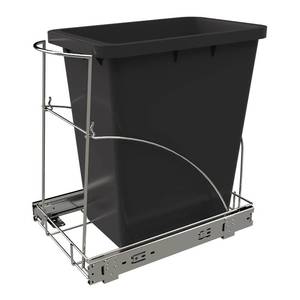 lot 1997 image: Pull Out Trash Can Under Cabinet and Under Sink - Heavy Duty Sliding Adjustable Cabinet Garbage Can Organizer, Requires Minimum Cabinets Opening 13in W X 18in D,Chrome Finish (Waste Bin Not Included)