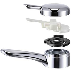 lot 2035 image: HappyAlley Lever Handle Assembly Compatible with Delta 17 Series Dual Function Shower Valve and RP46463 Cartridge, Includes Temperature Control Knob, Limit Stop, and Cover (Chrome, Handle Kit)