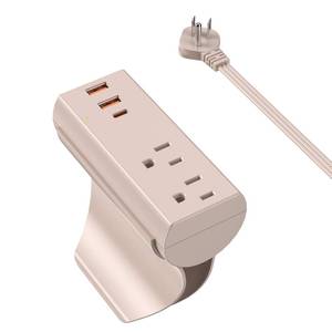 lot 2450 image: Update Removable Hidden Couch Charging Station, HEZI Sofa Outlet with 2 AC Outlets 3USB Ports (PD20W USB-C), 1050J Surge Protection, Flat Extension Cord for Furniture Couch (Pink, 10 FT)