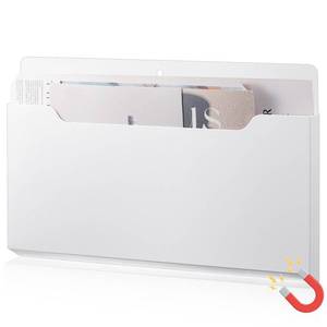 lot 2460 image: Feifeiya Magnetic Pocket File Holder Large File Folder Organizer Paper Mail Letters Holder Wall Hanging Office Supplies for Refrigerator Whiteboard Cabinets(13.8 x 8.3 Inch,Horizontal,White)