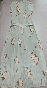 lot 2466 image: Ladies green dress with flowers small