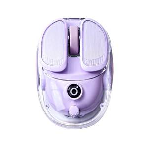 lot 2486 image: MIKIBY Q9 Chargeable Portable Silent 2.4GHzBluetooth Dual Mode Wireless Mouse, 4 Adjustable DPI,4800 DPI Optical Tracking Mouse with RGB Lighting, Compatible WinMacAndroidiOS(Purple)