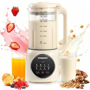 lot 3196 image: Amzpass Nut Milk Maker Machine, 62.5oz Automatic Soy Milk Maker Machine, 10 in 1 Plant Based Milk Maker Blender Homemade AlmondSoyOat Milk, Juice, Boil Water, Shakes, Delay StartKeep Warm