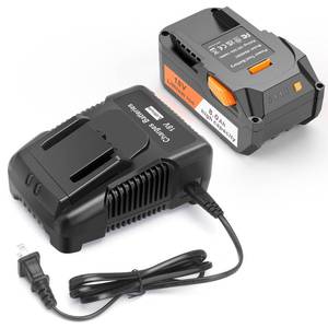 lot 3210 image: ARyee 18V 8.0Ah Replacement Ridgid 18V Battery Compatible with 18Volt R840087 R840083 R840086 R840085 R840084 AC840085 AC840086 AC840089 with R86092 Battery Charger