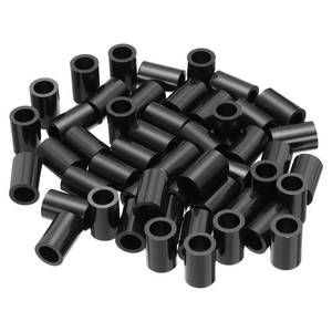 lot 4065 image: PATIKIL 50Pcs ABS Spacers 8mm ID, 12mm OD, 18mm Height Plastic Round Stud Spacer Black Nylon Washers Nut Unthreaded Rubber for M8 Screws Bolts Barrel