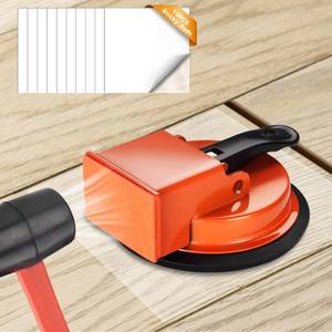 lot 4070 image: REXBETI Floor Gap Fixer Tool, Plank Gap Repair Kit, Upgraded Heavy Duty Suction Cup Laminate Flooring Tool, Widened Striking Face, 10pcs Sticky Pads for Fixer LaminateVinyl FlooringHardwood