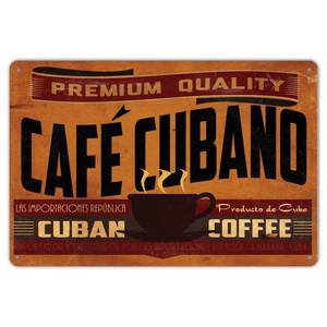 lot 4107 image: Ylens Premium Quality Cuban Coffee Vintage Metal Sign Garage Signs for Men Home Decor tin Art Decor,8x12 Inches