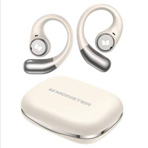 lot 4112 image: Monster Open Ear AC336 Wireless Earbuds, Bluetooth 6.0 Clip-On Earbuds with HiFi Stereo,with ENC Clear Call, 21H Playtime, Fast Charge, Touch Control, IPX6 Waterproof Wireless Headphones for Party