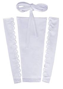 lot 4120 image: QRBTSCL Womenfts Wedding Dress Zipper Replacement Adjustable Fit Satin Corset Back Kit Lace up for Prom Dress White 16 Inches