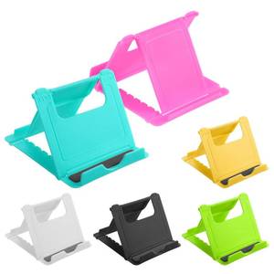 lot 4138 image: Wanmu 6 Pack Foldable Cell Phone Stand Holder, Portable Cell Phone Stand Holder for Desk, Adjustable Desk Kickstand Pocket-Sized Mount Universal Desktop Kickstand for Phones, Android, 6 Colors