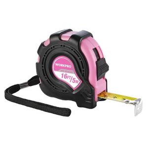 lot 4155 image: WORKPRO 16FT Pink Tape Measure, InchMetric Easy Read Measuring Tape, Retractable Lightweight Measurement Tape Accuracy 132, 1mm for Engineer,with Thumb Lock, Belt Clip, Rubber Protective Casing
