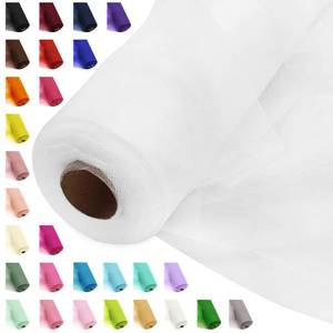 lot 4173 image: 54in by 20 Yards White Tulle Fabric Rolls - Tutu Spool Bolt for DIY Wedding Decoration, Baby Shower Tutu Skirt, Gift Wrapping - Large Matte Tulle, Roll Packaging