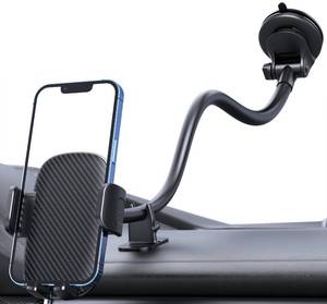 lot 6000 image: Qifutan Phone Holder - 14-Inch Long Arm Windshield Car Cell Phone Holder Anti-Shake Stabilizer Automobile Mount for iPhone Android Smartphones