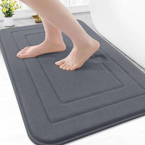 lot 6022 image: Arotive Memory Foam Bathroom Rug Mat 30x20, Ultra Soft and Absorbent Bath Mat, Machine Wash Dry, Comfortable Bath Rug Carpet for Bathroom Floor, Tub and Shower, Dark Grey