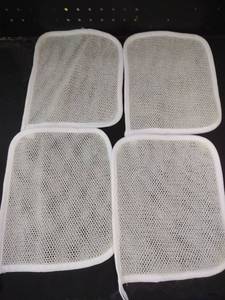 lot 6411 image: White Mesh Laundry Bags Set of 10