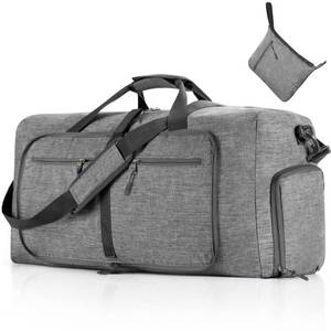 lot 6424 image: Vomgomfom Travel Duffle Bag for Men, 65L 85L 115L Foldable Travel Duffel Bag with Shoes Compartment Overnight Bag for Men Women