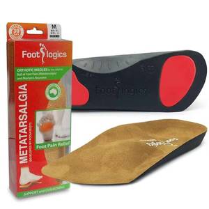 lot 6427 image: Footlogics 34 Length Orthotic Shoe Insoles with Built-in Raise for Ball of Foot Pain, Morton�s Neuroma, Flat Feet - Metatarsalgia (S (Menfts 6-7.5, Womenfts 7.5-9))