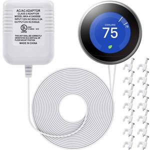 lot 6431 image: Hotop C Wire Adapter 24 Volt Transformer Compatible with Nest Honeywell Ecobee Emerson Sensi Smart WiFi (White)