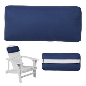 lot 6448 image: Rasugarlary Headrest Pillow for Patio Chaise Lounge Chair, Outdoor Chaise Pillows with Adjustable Elastic Stripe Head Resting Pillows for Recliner Office Chair, Dark Blue