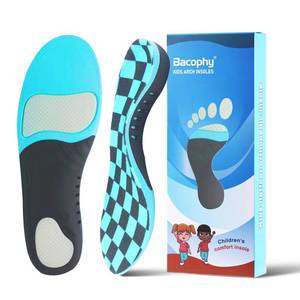 lot 6472 image: Bacophy Kids Arch Support Insoles Children Orthotic Inserts for Plantar Fasciitis, Flat Feet, Heel Pain Relief, Premium Pu, TPU, Gel Shock Absorption Deep Heel Cup Cushioning Inner Sole (23.5cm)