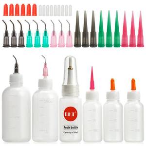 lot 6479 image: FJNATINH Precision Tip Applicator Bottle, Mini Glue Squeeze Bottle with Brush Tip for Oil, Wood Glue, Craft Glue, Paint, Crafting Fine Dispenser