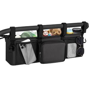 lot 6486 image: Double Stroller Organizer for Bob Duallie and Baby Jogger City Mini GT2, Double Baby Stroller Accessories with 2 Cooler Pockets, Parent Console Double Jogging Stroller Caddy with Zipper Bag(Bag Only)