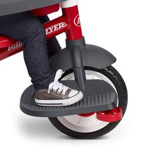 lot 6487 image: Radio Flyer Front Wheel Footrest for Toddler Trikes, Non-Slip Foot Support, Tool-Free Installation, Compatible with Select Radio Flyer Tricycles