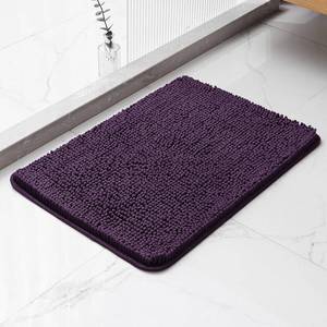 lot 6494 image: Kildoss Plum Bathroom Rugs 17inx24in - Plush Chenille Non-Slip Bath Mat - Absorbent, Washable, Soft and Thick Decor for Shower, Sink, Kitchen, Tub, Home Accessories