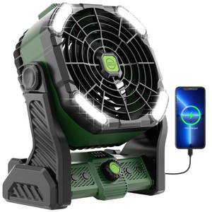 lot 9077 image: 20000mAh Portable Camping Fan Rechargeable Portable fan for Travel Battery Powered Fan (Pack of 2)