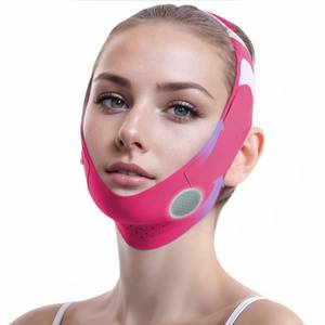 lot 10048 image: ROWMATE Graphene V-Line Mask Chin Up Mask V Shaped Face Mask Chin Strap for Sleeping,Jawline Shaper,Red,Small