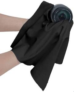 lot 10055 image: California JOS 20inx20in(50x50CM) Extra Large Oversized Microfiber Cleaning Cloth, Ideal for Electronics and Screens, Lenses on Cameras, Binoculars, telescopes, All Types of Optical Glass (1Pack Black)