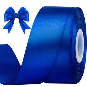 lot 10071 image: CLUEWR 1-12 Inches 50 Yards Royal Blue Satin Ribbon, Solid Fabric Ribbon Roll for Flower Bouquets, Gift Wrapping, Wedding, Handmade Crafts
