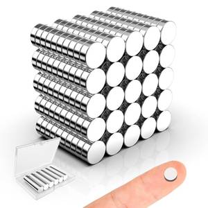 lot 10084 image: Fridge Magnets, Caturledas 250 Pack 6x2mm Small Round Magnetic Rare Earth Neodymium Refrigerator Magnet for Home Kitchen Office School Crafts Fridge Cabinet Locker, Silver