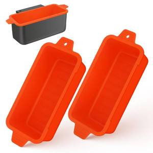 lot 10085 image: 2 PCS Silicone Grease Cup Liners for Blackstone 36 28 22 17 Inch Griddle,Reusable Grease Catcher Cup Liner Grill Grease Tray,Durable Drip Pans Blackstone Griddle Accessories,Orange