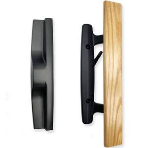 lot 10099 image: ALLYWASAI Patio Sliding Door Handle Set, Perfect Replacement Mortise Style Handle Set Fits Door Thickness from 1-12in to 1-34in, 3-1516in Screw Hole Spacing, No Lock No Keys, White (Wood Black)