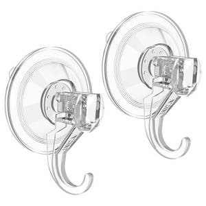 lot 10105 image: VISftV Wreath Hanger, Large Suction Cup Wreath Hooks, Heavy Duty, 22 LB Capacity, Removable and Reusable, Clear, 2 Pcs