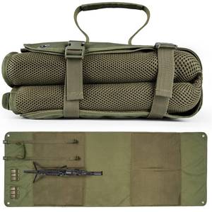 lot 10113 image: GUANIEE Extra Large Padded Shooting Mat Prone Padded Portable Waterproof and Non-Slip Tactical Range Mat with Thickened Padding, Bipod Holder for Hunting, Prone and Bench Shooting Green