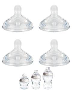 lot 10121 image: Silicone Nipple (M) for Tommee Tippee Natural Start Anti-Colic Baby Bottles, Medium Flow, 3m, 4 Count