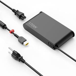 lot 10125 image: Dongerdi 170W Laptop Charger Fit for Lenovo ThinkPad P70 P71 P72 P73 P1 LOQ ideapad Gaming 3-15 SA10R16886 ADL170SCC3A AC Adapter Power Supply Cord ADL170SDC3A ADL170SLC3A SA10R16887