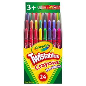 lot 10126 image: Crayola Twistables Crayons for Kids (24ct) School Supplies for Toddlers, Less Mess Coloring, Gifts for Boys and Girls, Ages 3, 4, 5