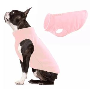 lot 10128 image: JACKO and CO - Fleece Vest Dog Sweater with Leash Ring - Soft, Warm and Lightweight Pullover Coat for Small and Medium Dogs, Puppies and Cats - Cozy FallWinterSpring Pet Jacket (Pink Lemonade, M 6-10lbs)