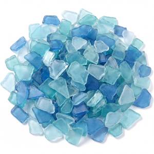 lot 10145 image: Jetec Sea Glass for Crafts Pieces Seaglass Decor Flat Frosted Sea Glass Ornaments Vase Filler Crushed for Beach Wedding Party Decor Home Aquarium DIY Craft Supplies,11 oz(Blue, White, Green)